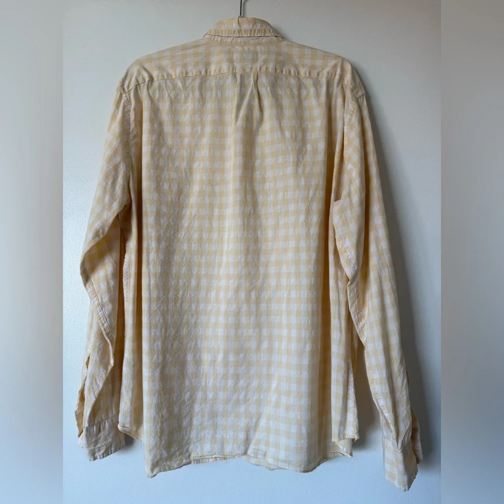 J. Crew Yellow Checkered Men's Shirt